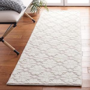 imageMartha Stewart x SAFAVIEH Area Rug Collection  9 x 12 Ivory ampamp Grey Handmade Wool Ideal for Living Room Bedroom Office Dining Space MSR3503FIvoryRed