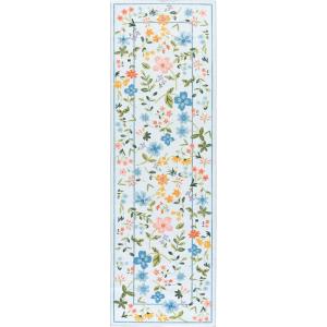 imageMartha Stewart x SAFAVIEH Machine Washable Area Rug Collection  5 x 8 Light Blue ampamp Rust Slip Resistant ampamp Easy Cleaning Ideal for Ideal for Living Room Bedroom Dining Space MSRW190KLight BlueRust