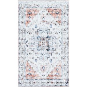 imageMartha Stewart x SAFAVIEH Machine Washable Area Rug Collection  5 x 8 Sage ampamp Light Rust Slip Resistant ampamp Easy Cleaning Ideal for Ideal for Living Room Bedroom Dining Space MSRW109WSageLight Rust