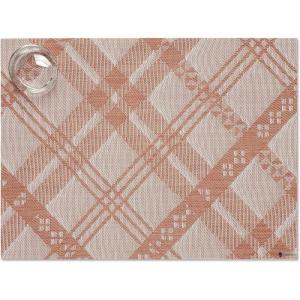 imageMartha by Martha Stewart  Chilewich Ribbons Placemats in Sea  Set of 4  Easy Care Woven Tabletop Textiles  IndoorOutdoor  185quot x 135quot RectangleBurnt Coral