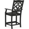 imageMARTHA STEWART Chinoiserie 3Piece Farmhouse Counter Bistro Set in MahoganyBlack