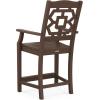 imageMARTHA STEWART Chinoiserie 3Piece Farmhouse Counter Bistro Set in MahoganyMahogany