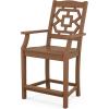 imageMARTHA STEWART Chinoiserie 3Piece Farmhouse Counter Bistro Set in MahoganyTeak