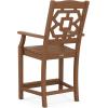 imageMARTHA STEWART Chinoiserie 3Piece Farmhouse Counter Bistro Set in MahoganyTeak