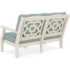 imageMARTHA STEWART by POLYWOOD Chinoiserie 4Piece Deep Seating Set with Loveseat in WhiteSky BlueSand  Glacier Spa