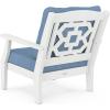 imageMARTHA STEWART by POLYWOOD Chinoiserie 4Piece Deep Seating Set with Loveseat in WhiteSky BlueWhite  Sky Blue