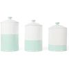 imageMartha Stewart 6 Piece Stoneware TwoTone Canister Set  Martha Blue