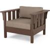 imageMartha Stewart Acadia 4Piece Deep Seating Set with Loveseat in TeakDune BurlapMahogany  Spiced Burlap