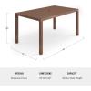 imageMartha Stewart Bedford 71quot IndoorOutdoor Aluminum Patio Table with Umbrella Hole and Brushed Woodgrain Finish in BrownBrown
