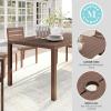 imageMartha Stewart Bedford 71quot IndoorOutdoor Aluminum Patio Table with Umbrella Hole and Brushed Woodgrain Finish in BrownBrown