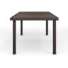 imageMartha Stewart Bedford 71quot IndoorOutdoor Patio Table with Faux Wood Top and Rattan Wicker Finish in GrayBrown