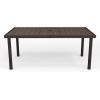 imageMartha Stewart Bedford 71quot IndoorOutdoor Patio Table with Faux Wood Top and Rattan Wicker Finish in GrayBrown