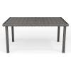 imageMartha Stewart Bedford 71quot IndoorOutdoor Patio Table with Faux Wood Top and Rattan Wicker Finish in GrayGrey