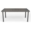 imageMartha Stewart Bedford 71quot IndoorOutdoor Patio Table with Faux Wood Top and Rattan Wicker Finish in GrayGrey