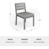 imageMartha Stewart Bedford 9 Piece Patio Set with 71quot Table and 8 Stackable Chairs with Gray Brushed Woodgrain Aluminum Finish Gray AllWeather Seat Cushions