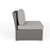 imageMartha Stewart Bedford IndoorOutdoor Modular Patio Sectional Sofa Center Seat with Rattan Wicker Finish in Gray with Gray AllWeather CushionsGray CushionsGray Frame