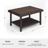 imageMartha Stewart Bedford IndoorOutdoor Patio Coffee Table with Lower Shelf Faux Wood Top and Rattan Wicker Finish in BrownBrown