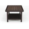 imageMartha Stewart Bedford IndoorOutdoor Patio Coffee Table with Lower Shelf Faux Wood Top and Rattan Wicker Finish in BrownBrown