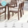 imageMartha Stewart Bedford IndoorOutdoor Stackable Aluminum Patio Chairs with Brushed Woodgrain Finish in Gray and Gray AllWeather Cushions Set of 2Brown