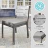 imageMartha Stewart Bedford IndoorOutdoor Stackable Aluminum Patio Chairs with Brushed Woodgrain Finish in Gray and Gray AllWeather Cushions Set of 2Grey