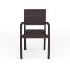 imageMartha Stewart Bedford IndoorOutdoor Stackable Patio Armchairs with Rattan Wicker Finish in Gray Set of 2Brown
