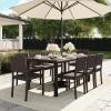 imageMartha Stewart Bedford IndoorOutdoor Stackable Patio Armchairs with Rattan Wicker Finish in Gray Set of 2Brown
