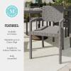imageMartha Stewart Bedford IndoorOutdoor Stackable Patio Armchairs with Rattan Wicker Finish in Gray Set of 2Grey