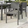 imageMartha Stewart Bedford IndoorOutdoor Stackable Patio Armchairs with Rattan Wicker Finish in Gray Set of 2Grey