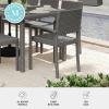 imageMartha Stewart Bedford IndoorOutdoor Stackable Patio Armchairs with Rattan Wicker Finish in Gray Set of 2Grey