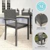 imageMartha Stewart Bedford IndoorOutdoor Stackable Patio Armchairs with Rattan Wicker Finish in Gray Set of 2Grey