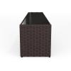 imageMartha Stewart Bedford IndoorOutdoor Tapered Patio Side Table with Inset Tempered Glass Top and Rattan Wicker Finish in GrayBrown
