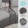 imageMartha Stewart Bedford IndoorOutdoor Tapered Patio Side Table with Inset Tempered Glass Top and Rattan Wicker Finish in GrayGrey