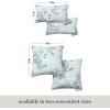 imageMartha Stewart Charming Foliage Indoor Outdoor Decorative Lumbar Pillow 2Pack Set UV Fade Resistant Water Repellent Printed Floral Design Aqua Blue 11quotx18quotAqua Blue