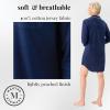 imageMartha Stewart Classic Long Sleeve Nightshirt for Women  Cotton Notch Collar Sleepwear  Timeless and ElegantMedieval Blue