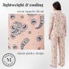 imageMartha Stewart Cooling Rayon Pajama Set for Women  Long Sleeve ButtonDown Style for Cool Comfortable CoverageEvening Sand