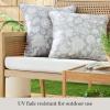 imageMartha Stewart Distressed Jacobean Indoor Outdoor Decorative Lumbar Pillow 2Pack Set UV Fade Resistant Water Repellent Printed Floral Design Grey 11quotx18quotGrey