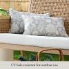 imageMartha Stewart Distressed Jacobean Indoor Outdoor Decorative Lumbar Pillow 2Pack Set UV Fade Resistant Water Repellent Printed Floral Design Grey 11quotx18quotGrey