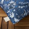 imageMartha Stewart Distressed Jacobean Indoor Outdoor Decorative Lumbar Pillow 2Pack Set UV Fade Resistant Water Repellent Printed Floral Design Grey 11quotx18quotNavy Blue