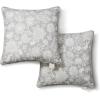 imageMartha Stewart Distressed Jacobean Indoor Outdoor Decorative Lumbar Pillow 2Pack Set UV Fade Resistant Water Repellent Printed Floral Design Grey 11quotx18quotGrey