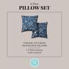 imageMartha Stewart Distressed Jacobean Indoor Outdoor Decorative Lumbar Pillow 2Pack Set UV Fade Resistant Water Repellent Printed Floral Design Grey 11quotx18quotNavy Blue