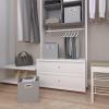 imageMartha Stewart Essential Collapsible Stackable Decorative Home Storage Cube Organization Two Piece Set Includes One Storage Cube With Dividers and One Craft Cube Bedford FloralGrey