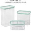 imageMartha Stewart Hadsell 6 Piece 321 oz 22 oz 135 oz Round Borosilicate Glass Storage Container Set wPP Pop Martha Blue LidsRectangular 92oz  60oz  26oz