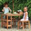 imageMartha Stewart Kids Outdoor Craft Table Benches ampamp Umbrella Set Acacia Wood Activity Desk wCrate Caddy Storage Shelves  Kids Play ampamp Picnic Table wBenches ampamp Umbrella for Backyard Patio Garden
