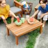 imageMartha Stewart Kids Outdoor Low Table Acacia Wood Activity Desk for Play ampamp Learning Kids Picnic Table for Garden Backyard Porch Patio ampamp Outdoor Classroom Furniture  Measures 28quot x 17quot x 10quot