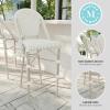 imageMartha Stewart Lily Pond IndoorOutdoor Stackable Bar Stools with Gray Woodgrain Aluminum Frame Finish WhiteGray Woven Rattan Backrests and Seats Set of 2Gray  WhiteGray Frame