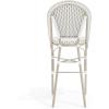 imageMartha Stewart Lily Pond IndoorOutdoor Stackable Bar Stools with Gray Woodgrain Aluminum Frame Finish WhiteGray Woven Rattan Backrests and Seats Set of 2Gray  WhiteGray Frame