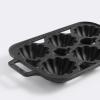 imageMartha Stewart Martha 6Cup Heart Shaped PreSeasoned Cast Iron Mold PanBlack