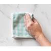 imageMartha Stewart Microfiber Cleaning Cloths UltraAbsorbent LintFree Cleaning Towels for Home ampamp Kitchen Faux Bois Design 11 Inches 24 CountTeal Gingham
