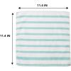 imageMartha Stewart Microfiber Cleaning Cloths UltraAbsorbent LintFree Cleaning Towels for Home ampamp Kitchen Faux Bois Design 11 Inches 24 CountTeal Stripes