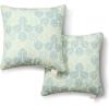 imageMartha Stewart Modern Banana Leaves Indoor Outdoor Decorative Lumbar Pillow 2Pack Set UV Fade Resistant Water Repellent Printed Tropical Design Warm Grey 11quotx18quotGreen